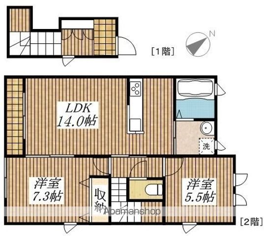 【立川市栄町のアパートの間取り】