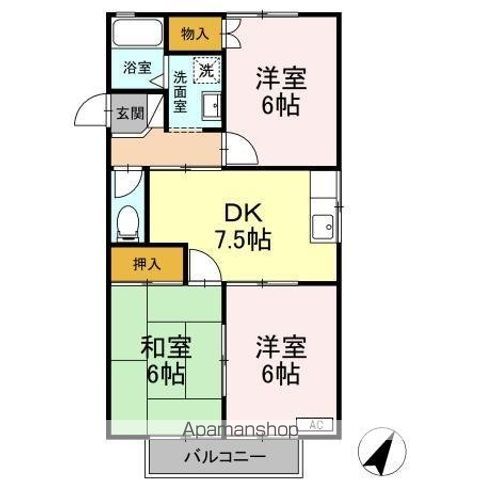 アルシェ Bの間取り写真