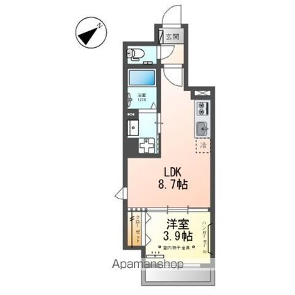 ピーニャ市川[1LDK/33.15m2]の間取図