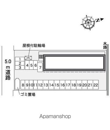 愛知県瀬戸市神川町[1K/20.27m2]の配置図