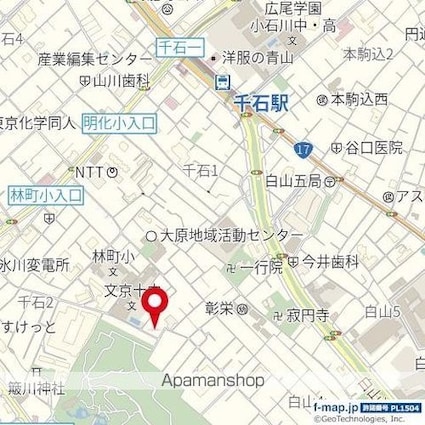 東京都文京区千石２丁目[1K/16.31m2]の周辺