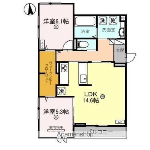 和歌山市四番丁のアパートの間取り