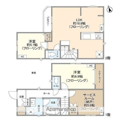 Ｋｏｌｅｔ三鷹台０４[2SLDK/79.48m2]の間取図