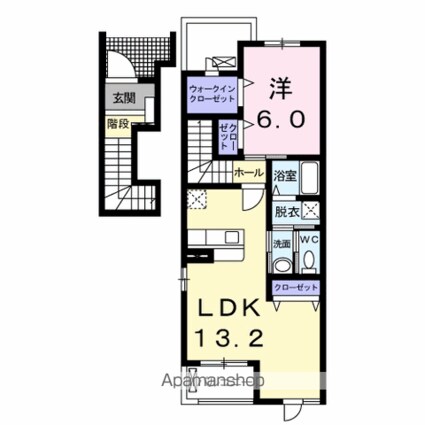 ミルト　Ｂ[1LDK/53.88m2]の間取図