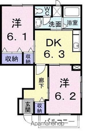 パークサイド大道Aの間取り写真