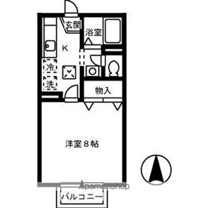 メゾンたちばな　Ｂ棟[1K/26.7m2]の間取図