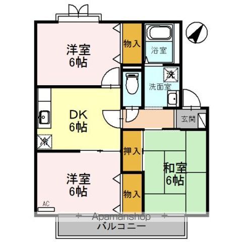 モンターニュリーブル A棟の間取り写真
