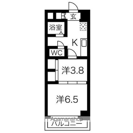 エス・コート[2K/33.54m2]の間取図