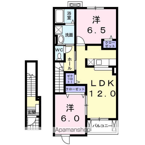 【ハピ・アンジュの間取り】