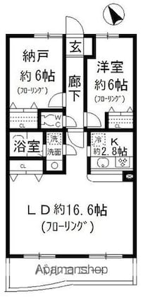 マ・ピエス　Ｅ　ＩＩＩ[1SLDK/65.43m2]の間取図