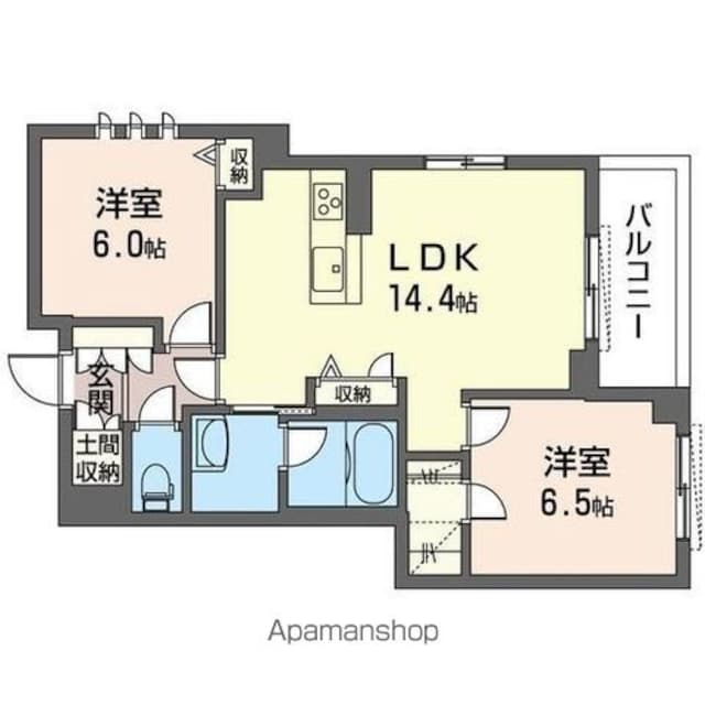 ＳＫＹ　ＣＲＯＳＳ[2LDK/60.7m2]の間取図