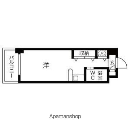 ジュエリー世田谷[1R/16.3m2]の間取図