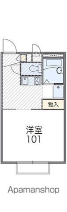 レオパレス翠[1K/23.18m2]の間取図