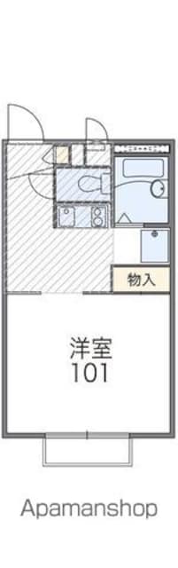 レオパレス翠[1K/23.18m2]の間取図