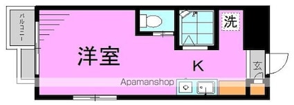 東京都杉並区梅里１丁目[1K/16.53m2]の間取図