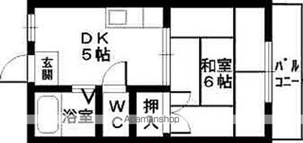 和歌山県和歌山市栄谷[1DK/24.3m2]の間取図