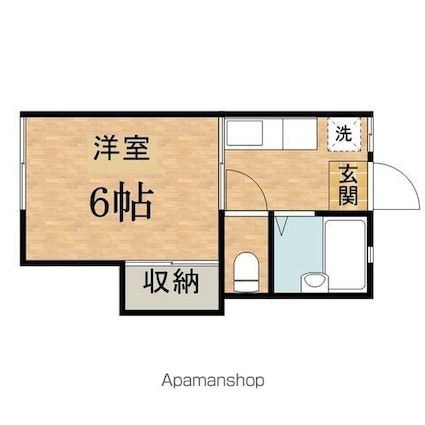コーポサンライズＢ[1R/20m2]の間取図