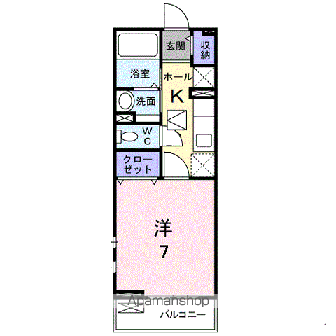 ブライト・パークサイド　Ⅲ 106 ｜ 福岡県福岡市西区元浜１丁目34-4（賃貸アパート1K・1階・27.14㎡） その2