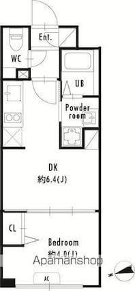 プライマル大塚[1DK/25.12m2]の間取図