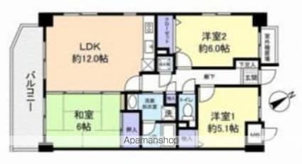 広島県広島市安佐南区中須１丁目[3LDK/67.58m2]の間取図