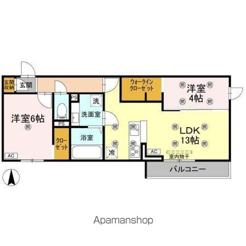 クランツ古川西 B棟の間取り写真