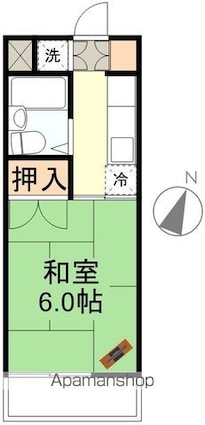 ハイツシバタ[1K/18m2]の間取図