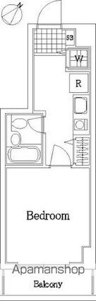 菱和パレス千歳烏山[1K/18.99m2]の間取図