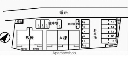 エスコート　Ａ[2DK/44.34m2]の配置図