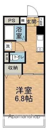 石芝イン北[1K/25.54m2]の間取図
