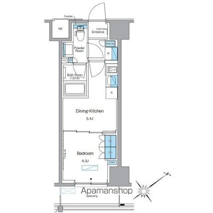 ルフォンプログレ赤塚[1DK/25.29m2]の間取図