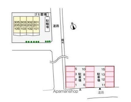マーヴェラス太田[1K/30.09m2]の配置図