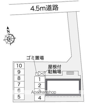 レオパレス秋桜[1K/23.18m2]の配置図