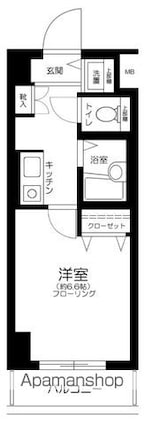東京都港区三田５丁目[1K/20.35m2]の間取図