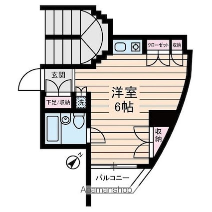 アーク板橋[1R/18.47m2]の間取図