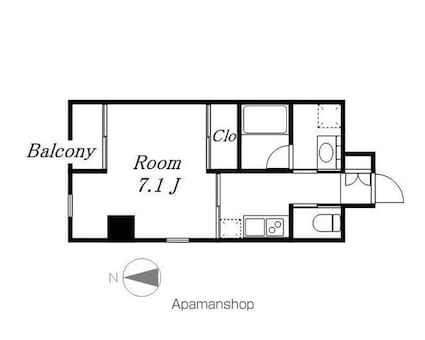 Ｐａｒａ　Ｈｅｒｏ’ｓ「パラヒーローズ」[1K/27.81m2]の間取図