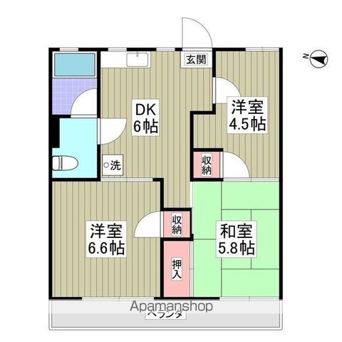 第二東新井ハイツの間取り写真