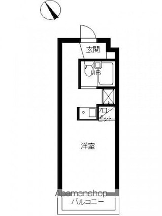 東京都世田谷区上祖師谷１丁目[1R/18.25m2]の間取図