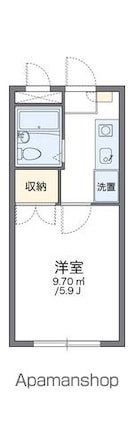 レオパレス新宿[1K/17.82m2]の間取図
