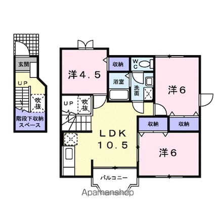 サニーヴィラ参番館[3LDK/65.98m2]の間取図