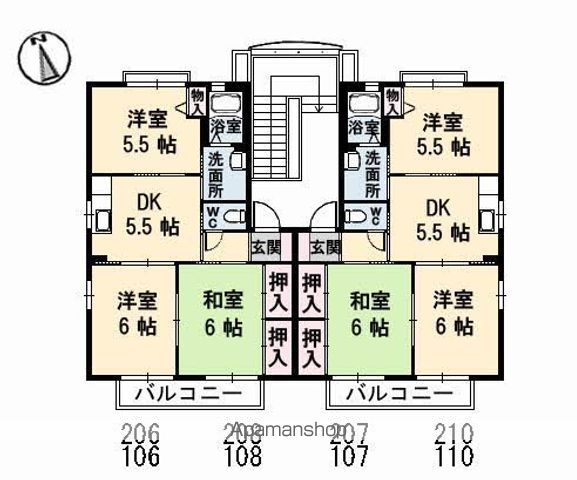シャーメゾン八万 5番館の間取り写真