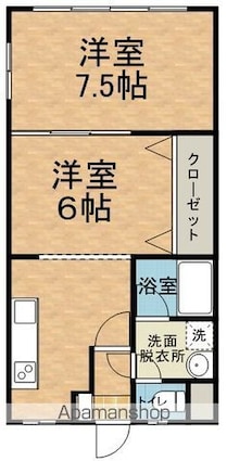 コーポ巾上[1DK/32.7m2]の間取図