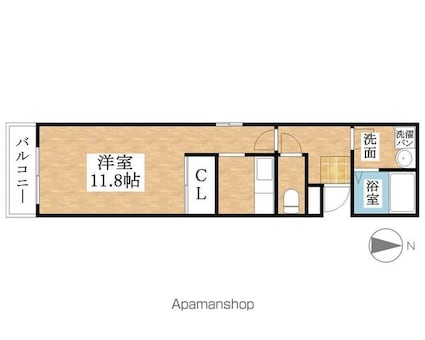 ＡＫＳハイツ[1R/30.96m2]の間取図