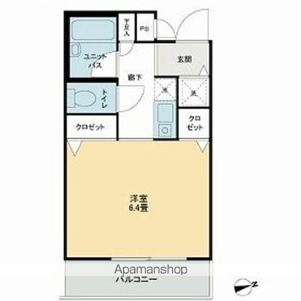 ハイツ南常盤台[1R/20.42m2]の間取図