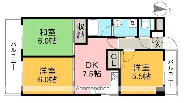 ラポール上町の間取り写真