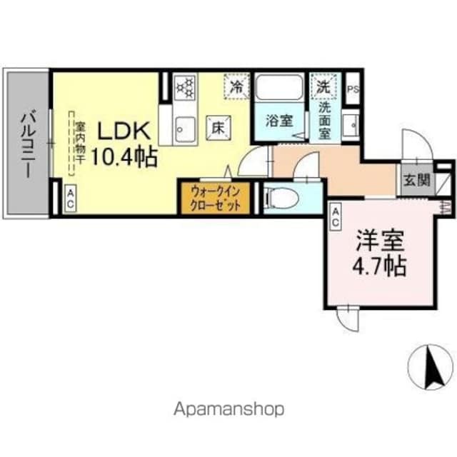 （仮称）葛飾区亀有２丁目ＰＪ工事[1LDK/37.98m2]の間取図