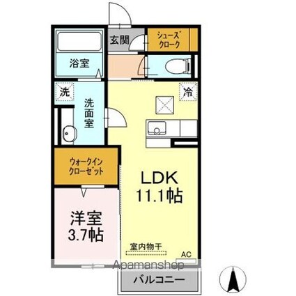 アジャート手城[1LDK/41.29m2]の間取図