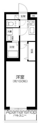 東京都新宿区上落合３丁目[1K/31.68m2]の間取図