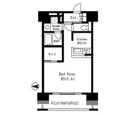 パークキューブ東品川[1R/41m2]の間取図