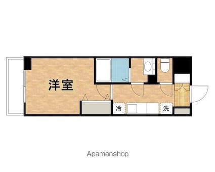 東京都八王子市寺町[1K/27.4m2]の間取図