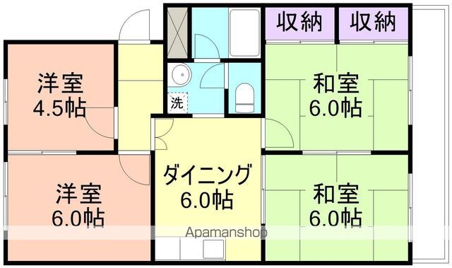 和歌山市北中島のマンションの間取り